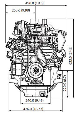 Silnik Kubota V 2203 M BG