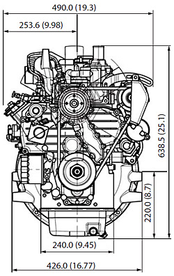Silnik Kubota V 2403 M BG Silnik Kubota V 2403 M BG